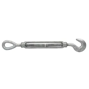 1" x 12" Hook & Eye Galvanized Turnbuckle