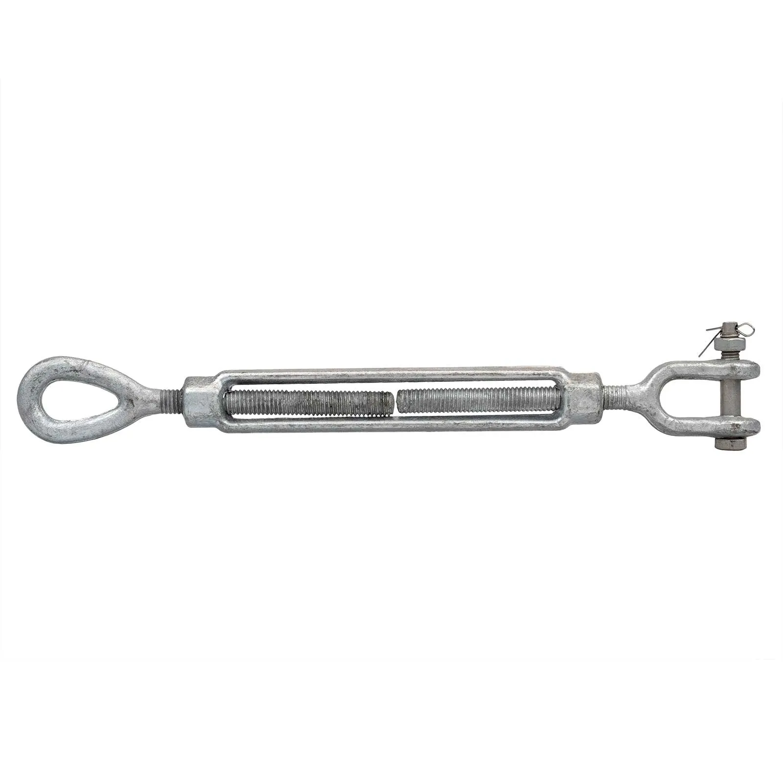 1" x 18" Jaw & Eye Galvanized Turnbuckle