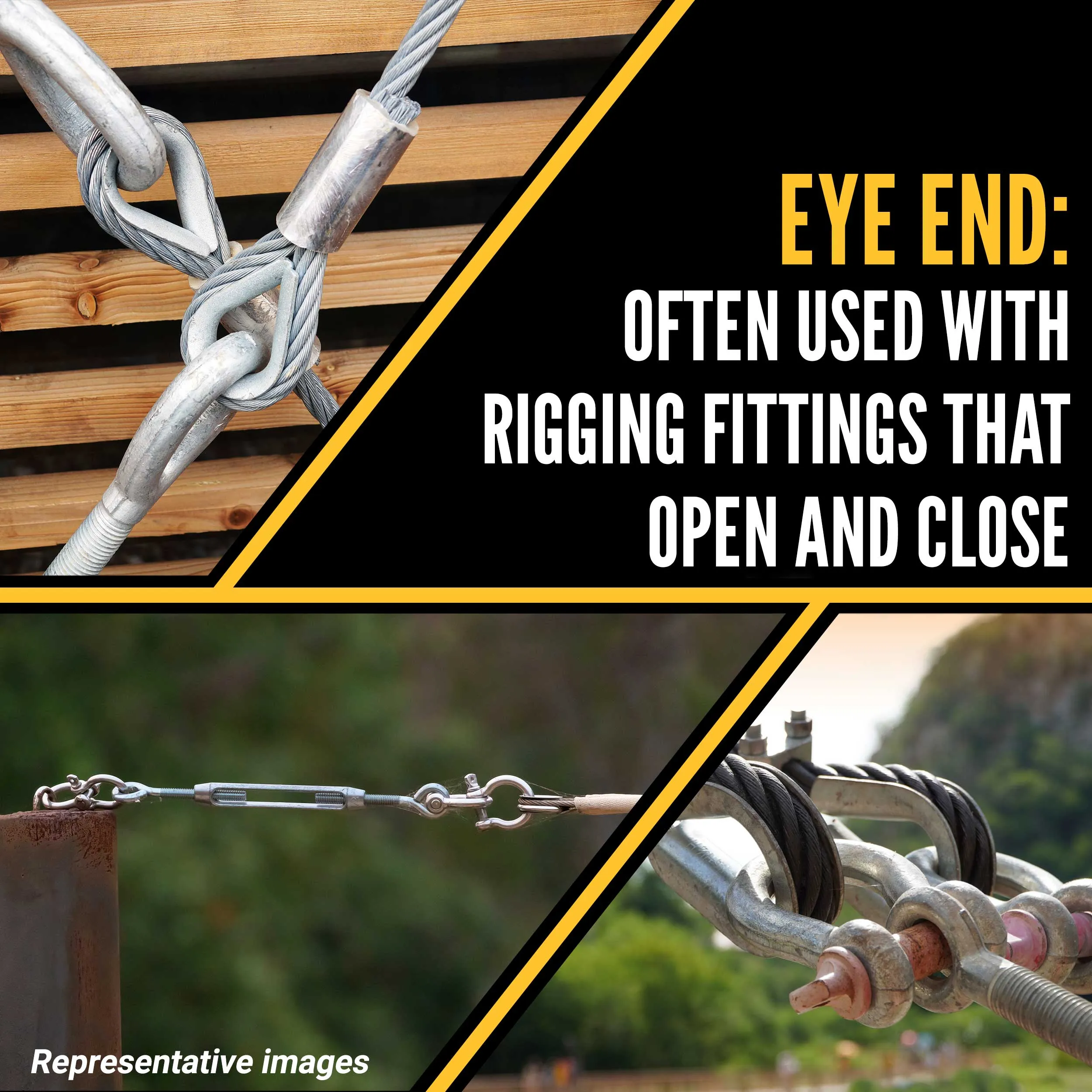 1" x 18" Jaw & Eye Galvanized Turnbuckle