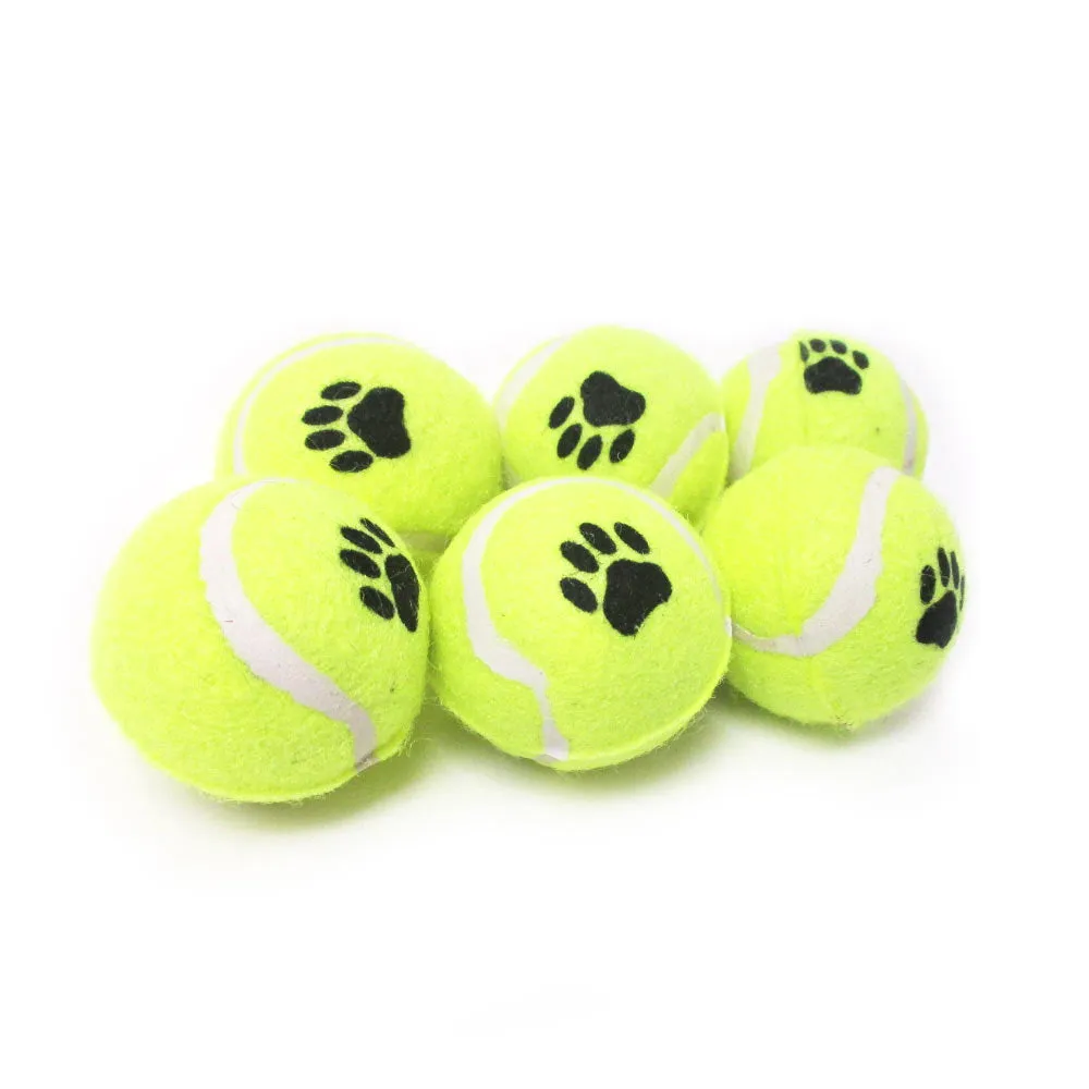 6 Pack Pet Dog Tennis Balls Doggie Toy Puppy Fetch Catch Play Cat Training Game