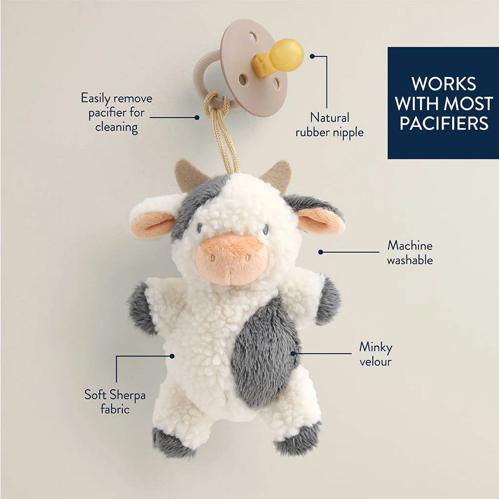 Bitzy Pal Natural Rubber Pacifier   Plush: Cow