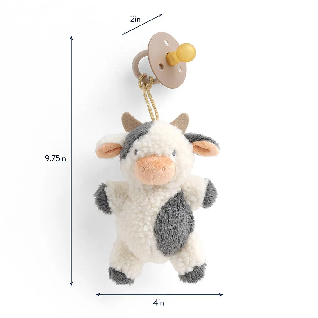 Bitzy Pal Natural Rubber Pacifier   Plush: Cow