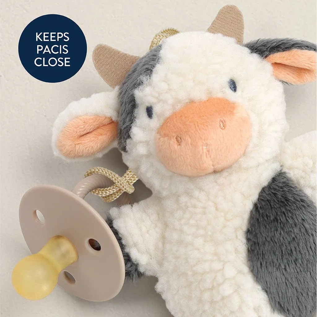 Bitzy Pal Natural Rubber Pacifier   Plush: Cow