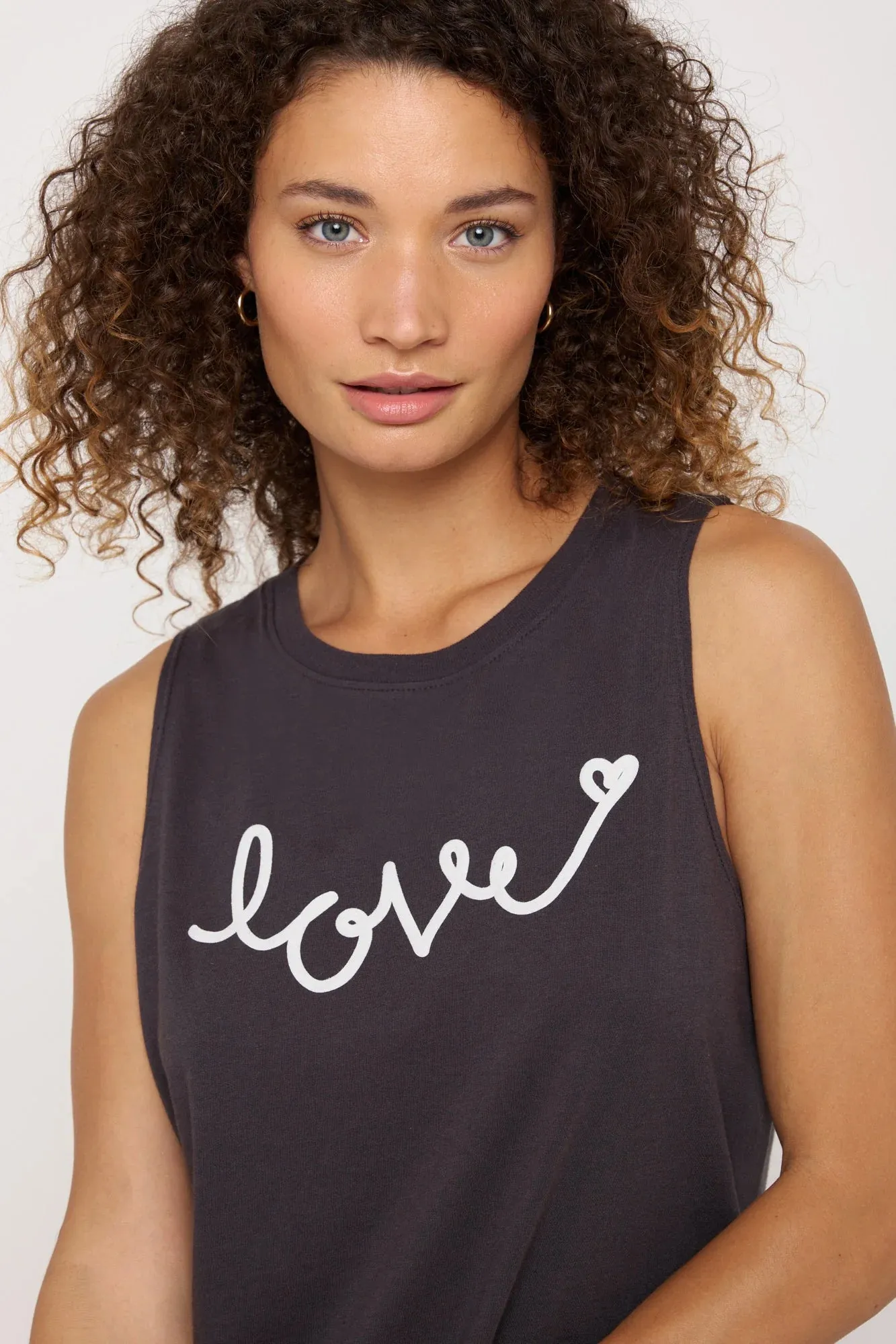 Love Script Jade Muscle Tank