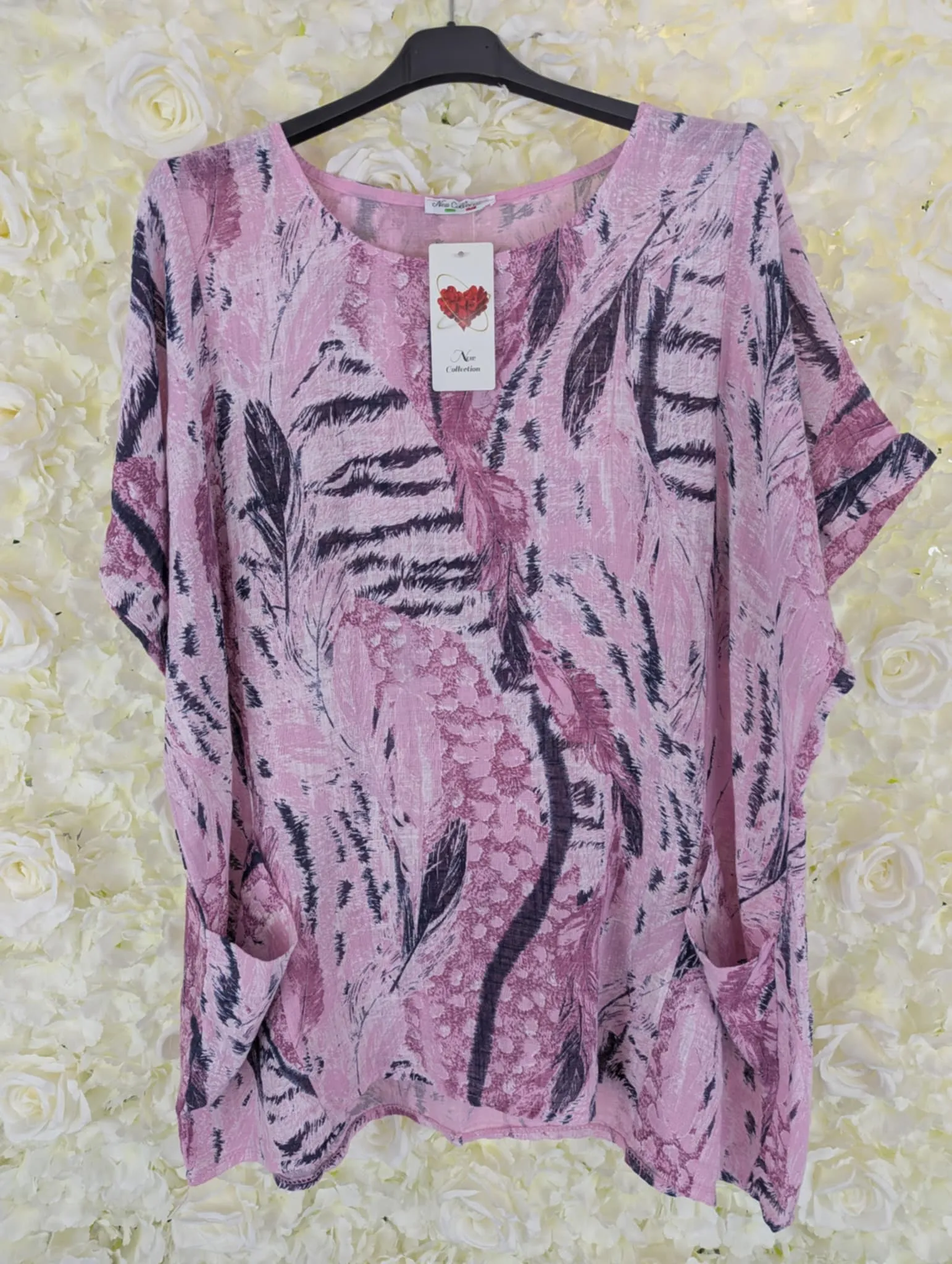 ZENA - Feather Print Top 14 to 22/24