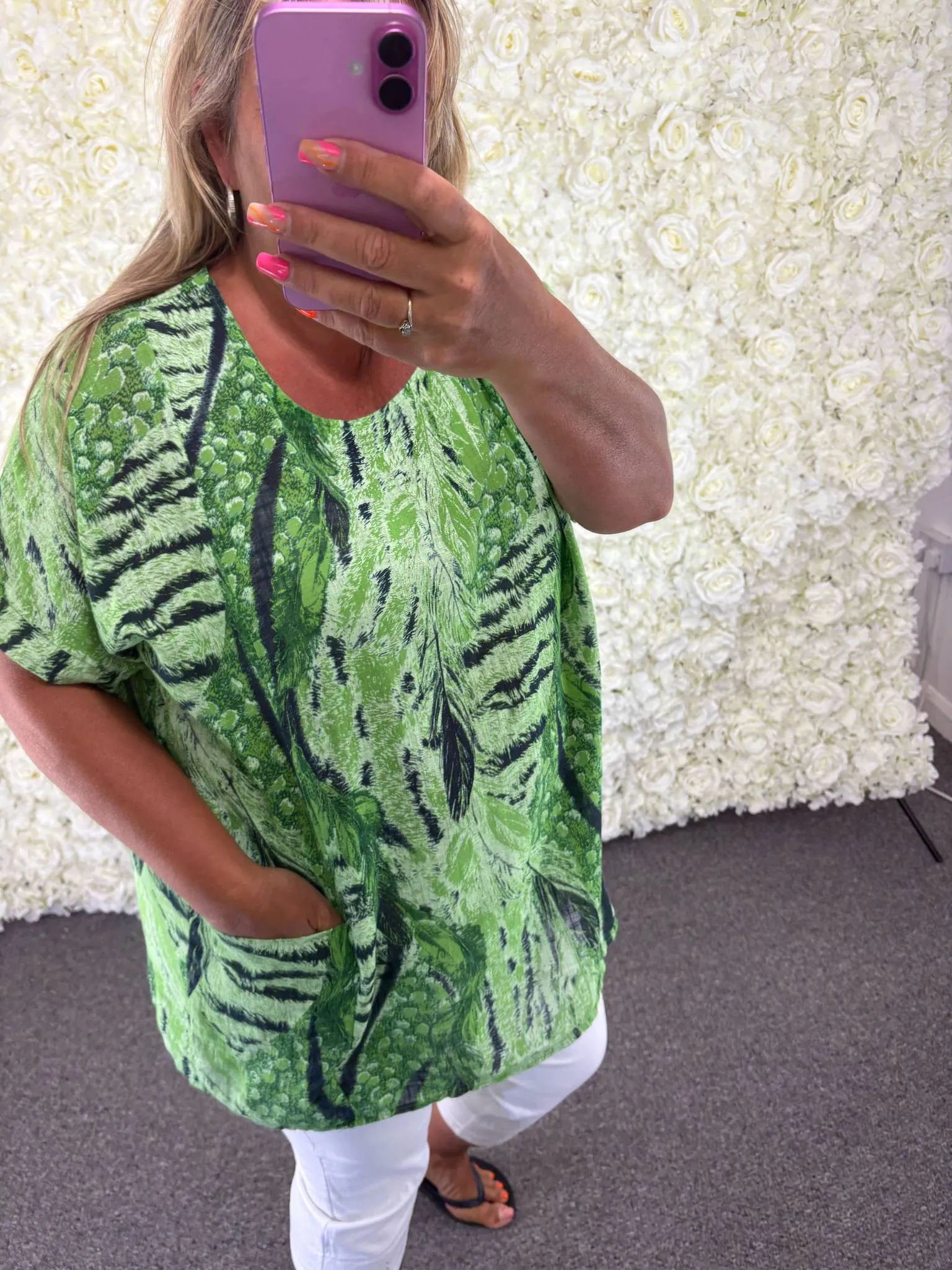 ZENA - Feather Print Top 14 to 22/24