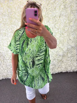 ZENA - Feather Print Top 14 to 22/24